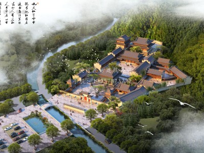 张家港资教寺总体建筑规划方案图