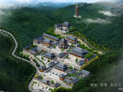 张家港龙王寺古建规划设计布局图